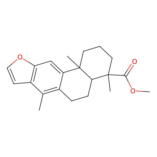 2D Structure of methyl (4R,4aR,11bS)-4,7,11b-trimethyl-1,2,3,4a,5,6-hexahydronaphtho[2,1-f][1]benzofuran-4-carboxylate