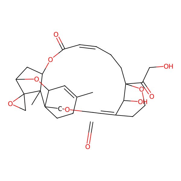 2D Structure of 27-Hydroxy-23-(2-hydroxyacetyl)-9,15-dimethylspiro[4,12,17,24-tetraoxapentacyclo[21.3.1.113,16.06,11.06,15]octacosa-1,9,19-triene-14,2'-oxirane]-3,18-dione