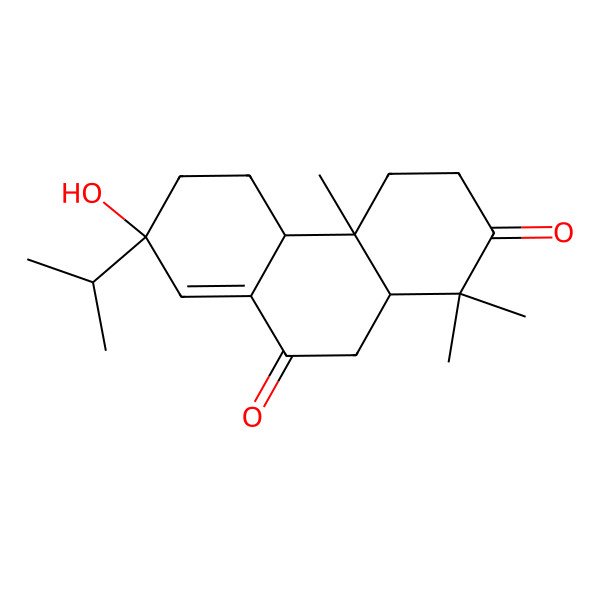 2D Structure of (4aS,4bR,7R,10aR)-7-hydroxy-1,1,4a-trimethyl-7-propan-2-yl-4,4b,5,6,10,10a-hexahydro-3H-phenanthrene-2,9-dione