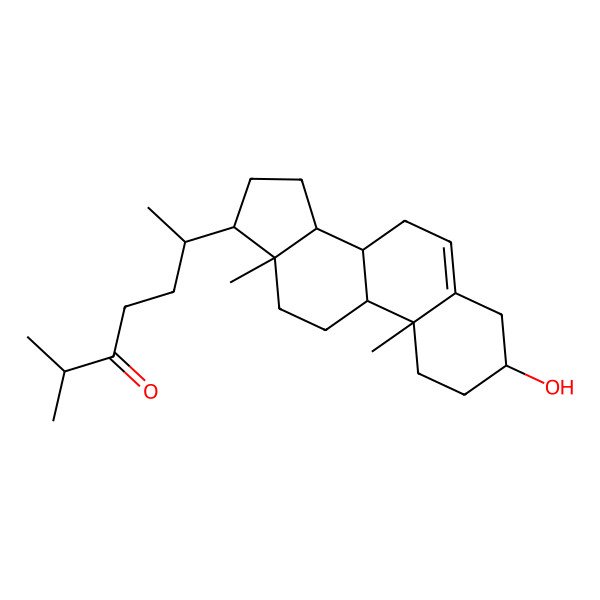 2D Structure of 6-(3-hydroxy-10,13-dimethyl-2,3,4,7,8,9,11,12,14,15,16,17-dodecahydro-1H-cyclopenta[a]phenanthren-17-yl)-2-methylheptan-3-one