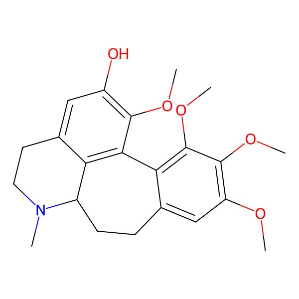 2D Structure of (10S)-3,4,5,17-tetramethoxy-11-methyl-11-azatetracyclo[8.7.1.02,7.014,18]octadeca-1(18),2,4,6,14,16-hexaen-16-ol