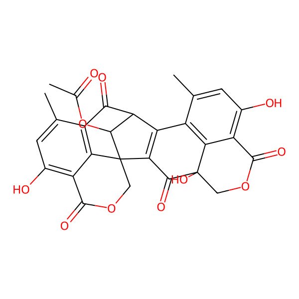 2D Structure of [(1S,4S,14R,24S)-4,9,19-trihydroxy-11,17-dimethyl-3,7,15,21-tetraoxo-6,22-dioxaheptacyclo[12.9.1.11,16.14,8.02,13.012,26.020,25]hexacosa-2(13),8,10,12(26),16(25),17,19-heptaen-24-yl] acetate