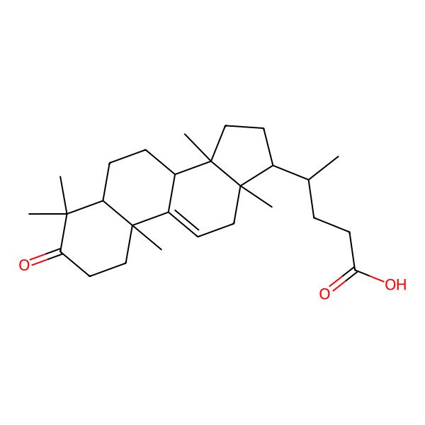 2D Structure of 4-(4,4,10,13,14-Pentamethyl-3-oxo-1,2,5,6,7,8,12,15,16,17-decahydrocyclopenta[a]phenanthren-17-yl)pentanoic acid