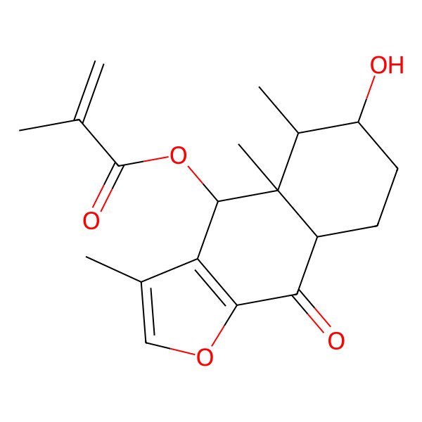 2D Structure of [(4S,4aR,5R,6R,8aS)-6-hydroxy-3,4a,5-trimethyl-9-oxo-4,5,6,7,8,8a-hexahydrobenzo[f][1]benzofuran-4-yl] 2-methylprop-2-enoate