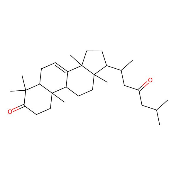 2D Structure of 4,4,10,13,14-Pentamethyl-17-(6-methyl-4-oxoheptan-2-yl)-1,2,5,6,9,11,12,15,16,17-decahydrocyclopenta[a]phenanthren-3-one