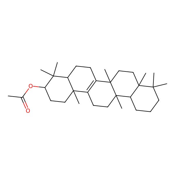 2D Structure of [(3S,4aR,6aS,6bS,8aS,12aR,14bS)-4,4,6a,6b,8a,9,9,14b-octamethyl-1,2,3,4a,5,6,7,8,10,11,12,12a,13,14-tetradecahydropicen-3-yl] acetate