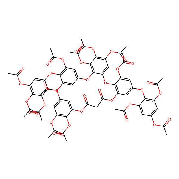 2D Structure of [3,5-Diacetyloxy-4-[3,5-diacetyloxy-4-[3,4,5-triacetyloxy-2-[3,5-diacetyloxy-4-[3,4,5-triacetyloxy-2-(3,4,5-triacetyloxyphenoxy)phenoxy]phenoxy]phenoxy]phenoxy]phenyl] acetate