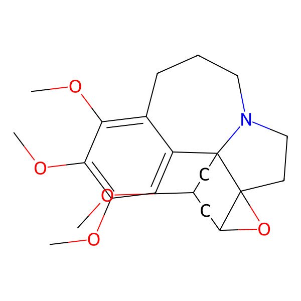2D Structure of (1R,14S,16R,18R)-4,5,6,18-tetramethoxy-15-oxa-11-azapentacyclo[9.8.0.01,14.02,7.014,16]nonadeca-2,4,6-triene