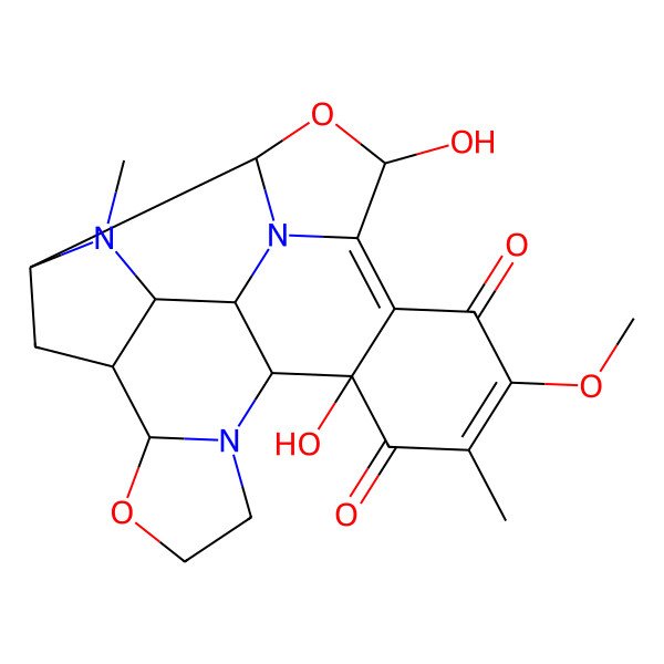 2D Structure of (19S,21S,23R)-5,12-dihydroxy-9-methoxy-10,22-dimethyl-4,17-dioxa-2,14,22-triazaheptacyclo[11.10.0.02,6.03,21.07,12.014,18.019,23]tricosa-6,9-diene-8,11-dione