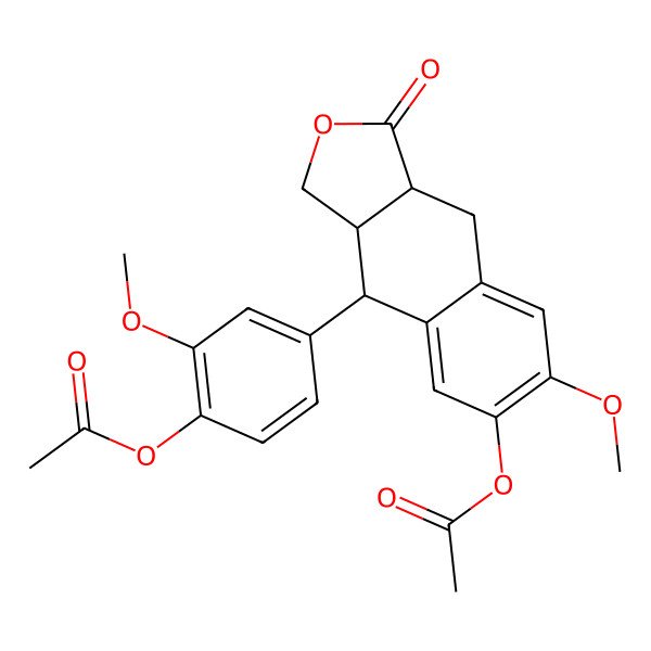 2D Structure of [4-[(3aR,4S,9aS)-6-acetyloxy-7-methoxy-1-oxo-3a,4,9,9a-tetrahydro-3H-benzo[f][2]benzofuran-4-yl]-2-methoxyphenyl] acetate