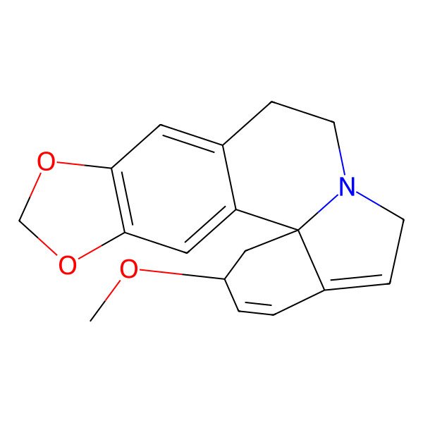 2D Structure of 19-Methoxy-5,7-dioxa-13-azapentacyclo[11.7.0.0^{1,16}.0^{2,10}.0^{4,8}]icosa-2(10),3,8,15,17-pentaene
