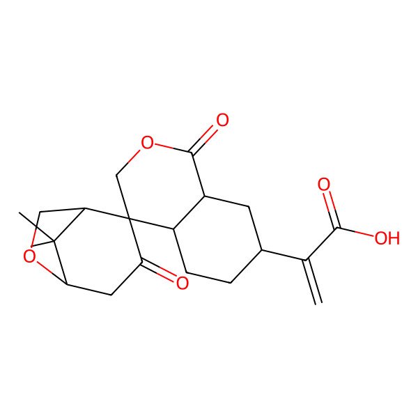 2D Structure of 2-[(1'R,4S,4aR,5'R,7R,8aS)-8',8'-dimethyl-1,3'-dioxospiro[4a,5,6,7,8,8a-hexahydro-3H-isochromene-4,2'-6-oxabicyclo[3.2.1]octane]-7-yl]prop-2-enoic acid