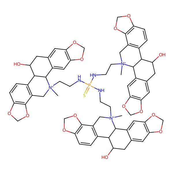 2D Structure of 24-[2-[Bis[2-(12-hydroxy-24-methyl-5,7,18,20-tetraoxa-24-azoniahexacyclo[11.11.0.02,10.04,8.014,22.017,21]tetracosa-2,4(8),9,14(22),15,17(21)-hexaen-24-yl)ethylamino]phosphinothioylamino]ethyl]-24-methyl-5,7,18,20-tetraoxa-24-azoniahexacyclo[11.11.0.02,10.04,8.014,22.017,21]tetracosa-2,4(8),9,14(22),15,17(21)-hexaen-12-ol