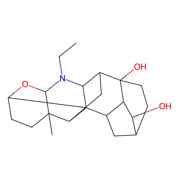 2D Structure of (2S,5S,10R,13S,14S,17S,18S)-4-ethyl-10-methyl-6-oxa-4-azaheptacyclo[15.2.1.02,7.02,11.03,13.05,10.014,19]icosane-14,18-diol