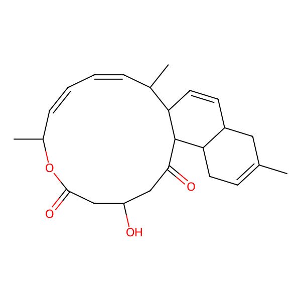 2D Structure of (1R,2S,3Z,5E,7R,14R,15S,20R)-11-hydroxy-2,7,18-trimethyl-8-oxatricyclo[12.8.0.015,20]docosa-3,5,17,21-tetraene-9,13-dione