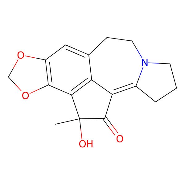 2D Structure of (9R)-9-hydroxy-9-methyl-4,6-dioxa-16-azapentacyclo[9.7.1.03,7.08,19.012,16]nonadeca-1,3(7),8(19),11-tetraen-10-one