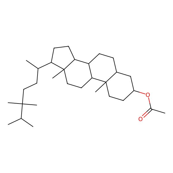 2D Structure of [10,13-dimethyl-17-(5,5,6-trimethylheptan-2-yl)-2,3,4,5,6,7,8,9,11,12,14,15,16,17-tetradecahydro-1H-cyclopenta[a]phenanthren-3-yl] acetate