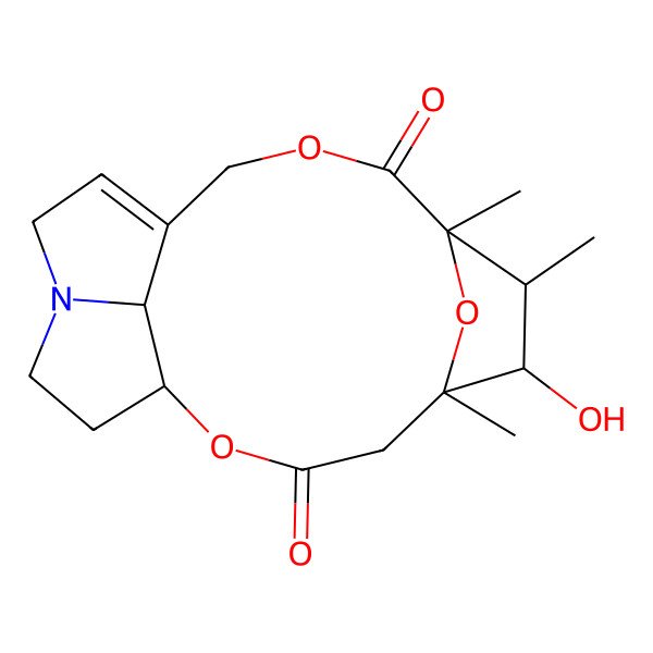 2D Structure of 6-Hydroxy-5,7,8-trimethyl-2,10,19-trioxa-15-azatetracyclo[10.5.1.15,8.015,18]nonadec-12-ene-3,9-dione