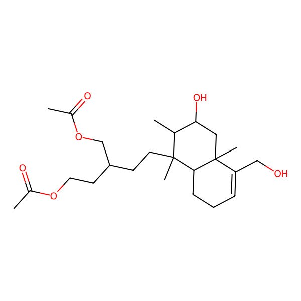 2D Structure of [3-(Acetyloxymethyl)-5-[3-hydroxy-5-(hydroxymethyl)-1,2,4a-trimethyl-2,3,4,7,8,8a-hexahydronaphthalen-1-yl]pentyl] acetate