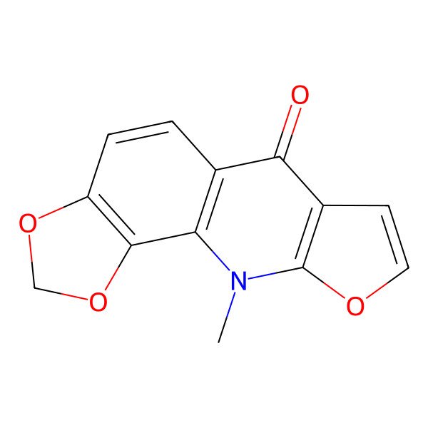 2D Structure of 16-Methyl-3,5,14-trioxa-16-azatetracyclo[7.7.0.02,6.011,15]hexadeca-1(9),2(6),7,11(15),12-pentaen-10-one