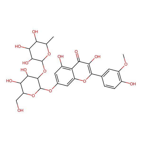 2D Structure of 3'-Methoxy-3,5,4'-trihydroxyflavone-7-neohesperidoside