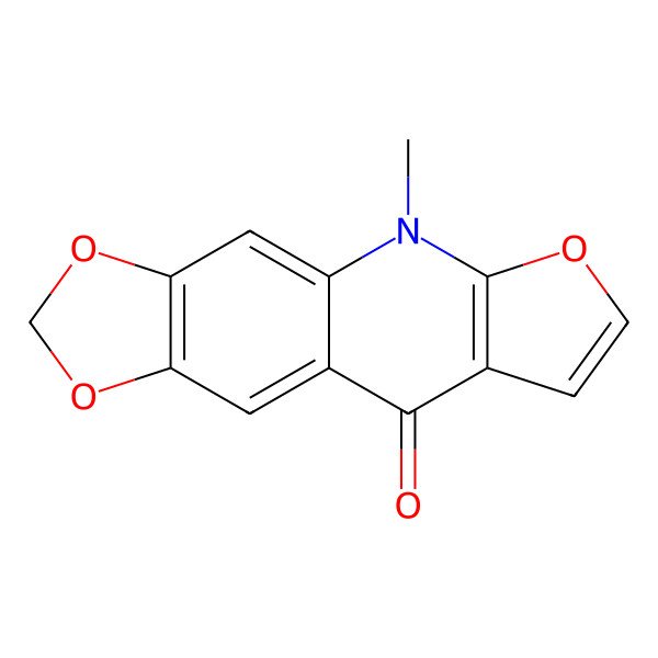 2D Structure of 2-Methyl-4,12,14-trioxa-2-azatetracyclo[7.7.0.03,7.011,15]hexadeca-1(16),3(7),5,9,11(15)-pentaen-8-one