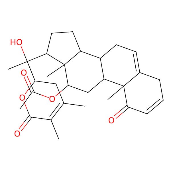 2D Structure of [17-[1-(4,5-Dimethyl-6-oxo-2,3-dihydropyran-2-yl)-1-hydroxyethyl]-10,13-dimethyl-1-oxo-4,7,8,9,11,12,14,15,16,17-decahydrocyclopenta[a]phenanthren-12-yl] acetate