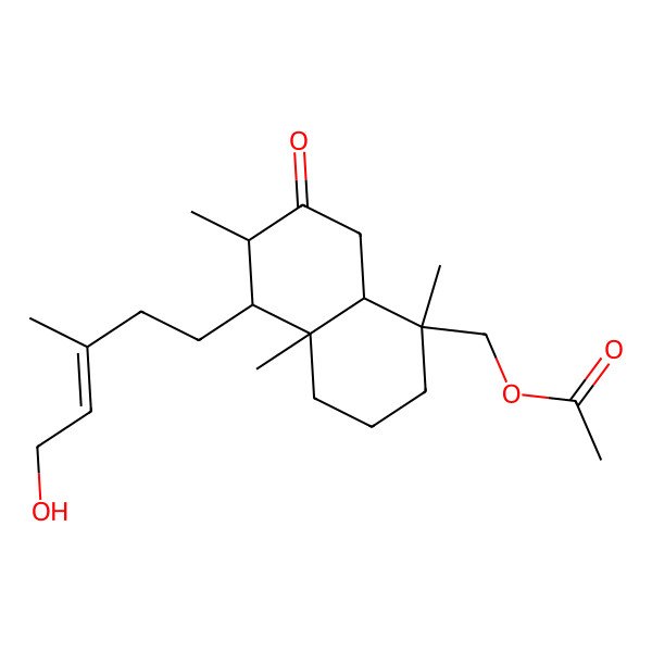 2D Structure of [5-(5-hydroxy-3-methylpent-3-enyl)-1,4a,6-trimethyl-7-oxo-3,4,5,6,8,8a-hexahydro-2H-naphthalen-1-yl]methyl acetate