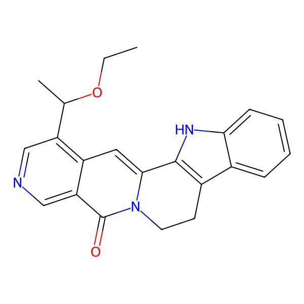 2D Structure of 19-(1-Ethoxyethyl)-3,13,17-triazapentacyclo[11.8.0.02,10.04,9.015,20]henicosa-1(21),2(10),4,6,8,15,17,19-octaen-14-one