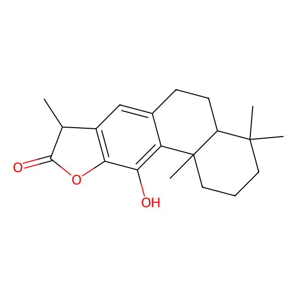 2D Structure of (4aS,11bS)-11-hydroxy-4,4,8,11b-tetramethyl-2,3,4a,5,6,8-hexahydro-1H-naphtho[2,1-f][1]benzofuran-9-one
