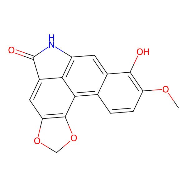 2D Structure of 14-Hydroxy-15-methoxy-3,5-dioxa-10-azapentacyclo[9.7.1.02,6.08,19.013,18]nonadeca-1(18),2(6),7,11(19),12,14,16-heptaen-9-one