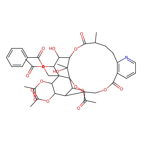 2D Structure of [22,23,25-Triacetyloxy-21-(acetyloxymethyl)-19,26-dihydroxy-3,15,26-trimethyl-6,16-dioxo-2,5,17-trioxa-11-azapentacyclo[16.7.1.01,21.03,24.07,12]hexacosa-7(12),8,10-trien-20-yl] benzoate