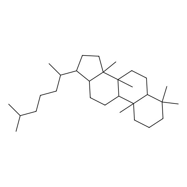 2D Structure of (5R,8R,9R,10S,13R,14R,17R)-4,4,8,10,14-pentamethyl-17-[(2R)-6-methylheptan-2-yl]-2,3,5,6,7,9,11,12,13,15,16,17-dodecahydro-1H-cyclopenta[a]phenanthrene