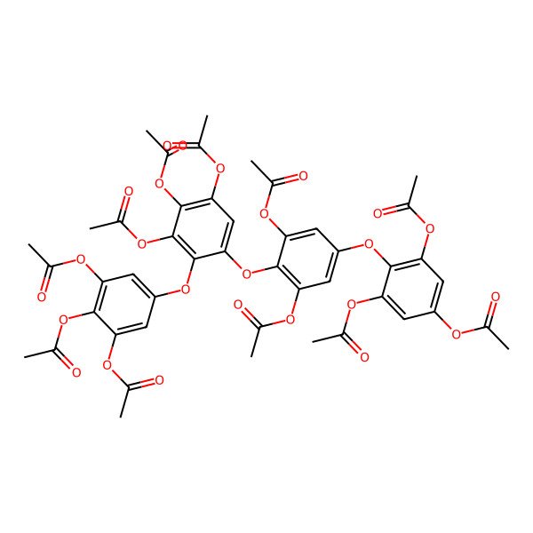 2D Structure of [3,5-Diacetyloxy-4-[3,5-diacetyloxy-4-[3,4,5-triacetyloxy-2-(3,4,5-triacetyloxyphenoxy)phenoxy]phenoxy]phenyl] acetate