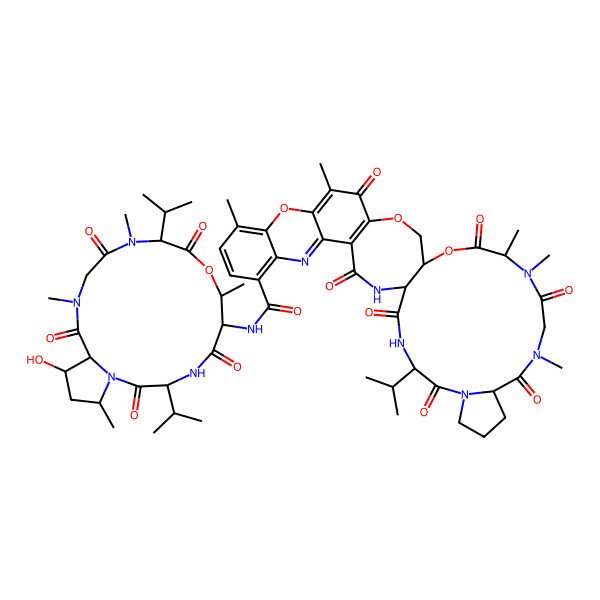2D Structure of N-[17-hydroxy-7,11,14,19-tetramethyl-2,5,9,12,15-pentaoxo-3,10-di(propan-2-yl)-8-oxa-1,4,11,14-tetrazabicyclo[14.3.0]nonadecan-6-yl]-11,15,23,24,27-pentamethyl-3,16,22,25,28,34,37-heptaoxo-35-propan-2-yl-13,18,21-trioxa-2,6,24,27,33,36-hexazahexacyclo[18.17.0.04,17.05,14.07,12.029,33]heptatriaconta-4(17),5,7,9,11,14-hexaene-8-carboxamide