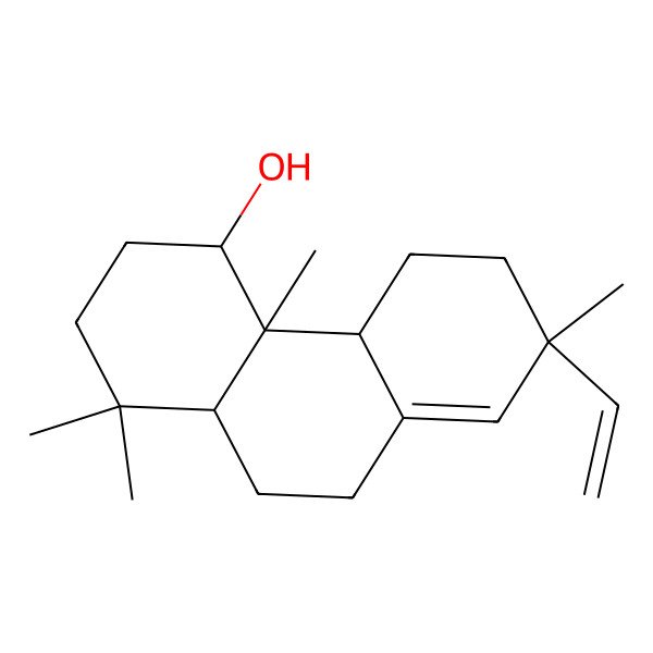 2D Structure of (4S,4aS,4bS,7R,10aS)-7-ethenyl-1,1,4a,7-tetramethyl-3,4,4b,5,6,9,10,10a-octahydro-2H-phenanthren-4-ol