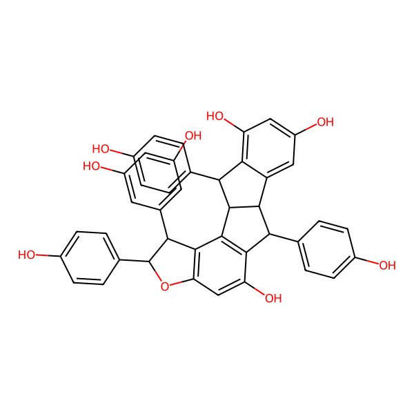 2D Structure of 4-(3,5-Dihydroxyphenyl)-5,11,19-tris(4-hydroxyphenyl)-6-oxapentacyclo[10.7.0.02,10.03,7.013,18]nonadeca-2(10),3(7),8,13(18),14,16-hexaene-9,15,17-triol