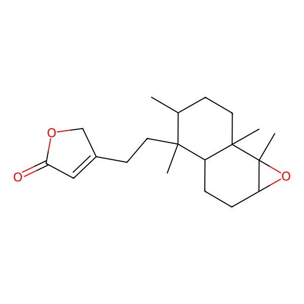 2D Structure of 3-[2-(4,5,7a,7b-tetramethyl-2,3,3a,5,6,7-hexahydro-1aH-naphtho[1,2-b]oxiren-4-yl)ethyl]-2H-furan-5-one