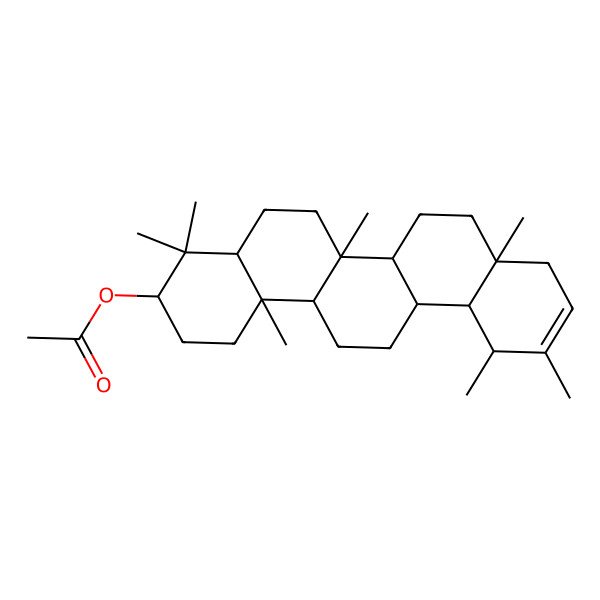 2D Structure of (4,4,6a,8a,11,12,14b-Heptamethyl-1,2,3,4a,5,6,6a,6b,7,8,9,12,12a,13,14,14a-hexadecahydropicen-3-yl) acetate