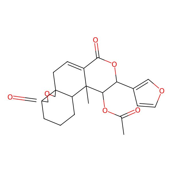 2D Structure of [(1S,7S,8S,9R,10S,14R)-7-(furan-3-yl)-9-methyl-5,15-dioxo-6,16-dioxatetracyclo[8.7.0.01,14.04,9]heptadec-3-en-8-yl] acetate