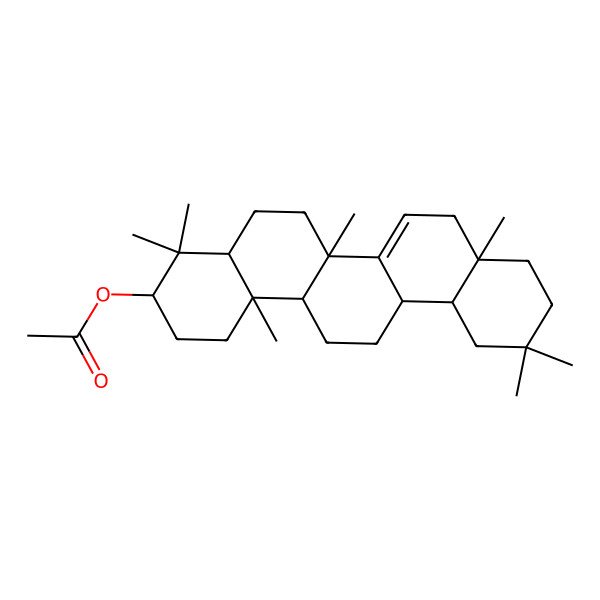 2D Structure of (4,4,6a,8a,11,11,14b-heptamethyl-2,3,4a,5,6,6a,8,9,10,12,12a,13,14,14a-tetradecahydro-1H-picen-3-yl) acetate
