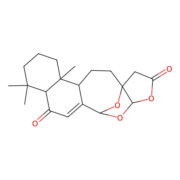2D Structure of (1R,4S,5S,10R,14S,16S)-5,9,9-trimethyl-15,17,20-trioxapentacyclo[12.5.1.01,16.04,13.05,10]icos-12-ene-11,18-dione
