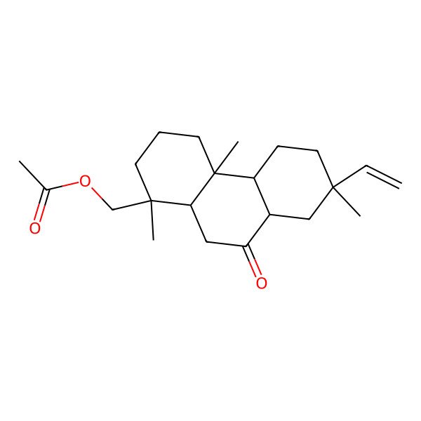 2D Structure of [(1S,4aS,4bS,7S,8aS,10aS)-7-ethenyl-1,4a,7-trimethyl-9-oxo-2,3,4,4b,5,6,8,8a,10,10a-decahydrophenanthren-1-yl]methyl acetate