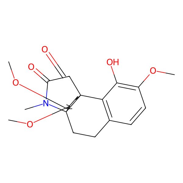 2D Structure of 3-Hydroxy-4,11,12-trimethoxy-17-methyl-17-azatetracyclo[8.4.3.01,10.02,7]heptadeca-2(7),3,5,11-tetraene-13,16-dione