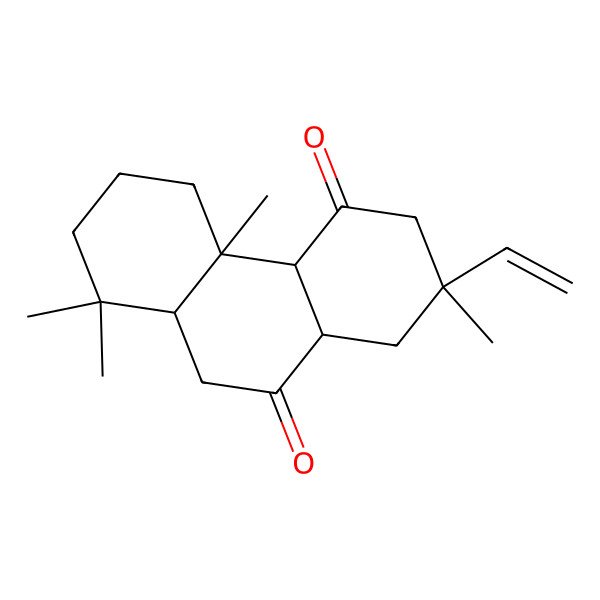 2D Structure of (2R,4aS,4bS,8aS,10aS)-2-ethenyl-2,4b,8,8-tetramethyl-3,4a,5,6,7,8a,9,10a-octahydro-1H-phenanthrene-4,10-dione
