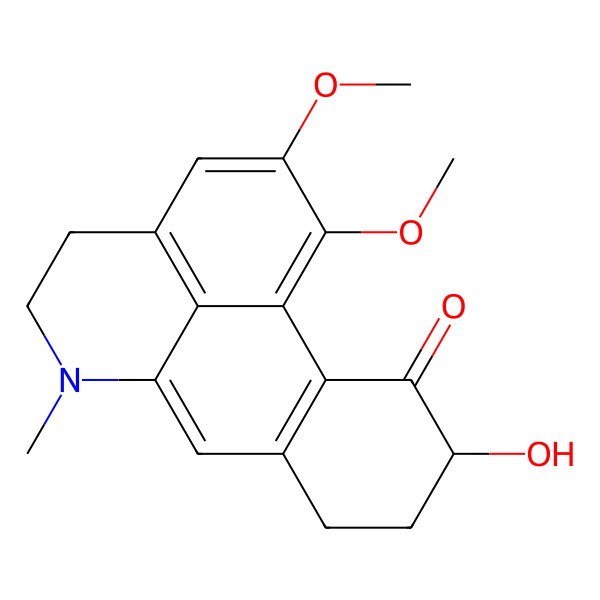 2D Structure of (4S)-4-hydroxy-15,16-dimethoxy-10-methyl-10-azatetracyclo[7.7.1.02,7.013,17]heptadeca-1,7,9(17),13,15-pentaen-3-one
