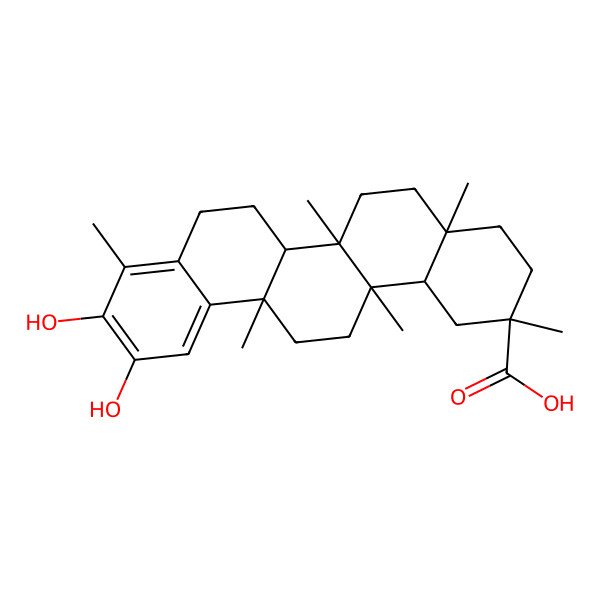 2D Structure of 10,11-dihydroxy-2,4a,6a,6a,9,14a-hexamethyl-3,4,5,6,6b,7,8,13,14,14b-decahydro-1H-picene-2-carboxylic acid