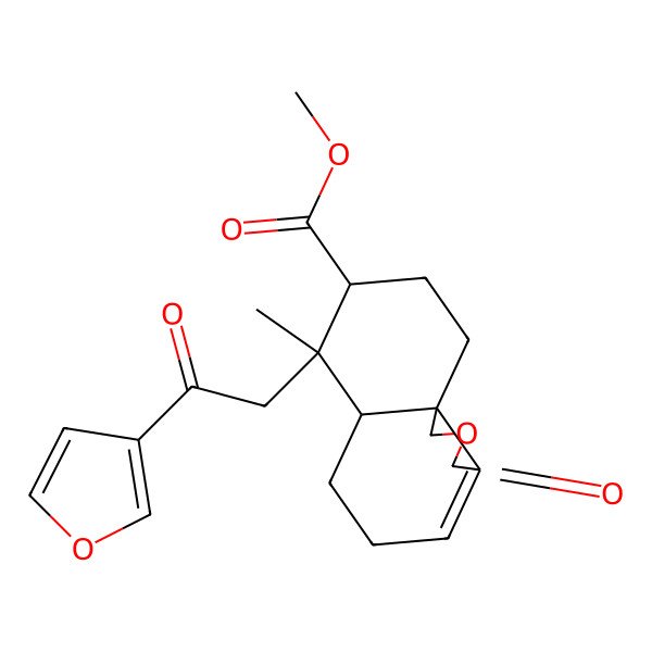 2D Structure of methyl (6aS,7S,8S,10aR)-7-[2-(furan-3-yl)-2-oxoethyl]-7-methyl-3-oxo-5,6,6a,8,9,10-hexahydro-1H-benzo[d][2]benzofuran-8-carboxylate
