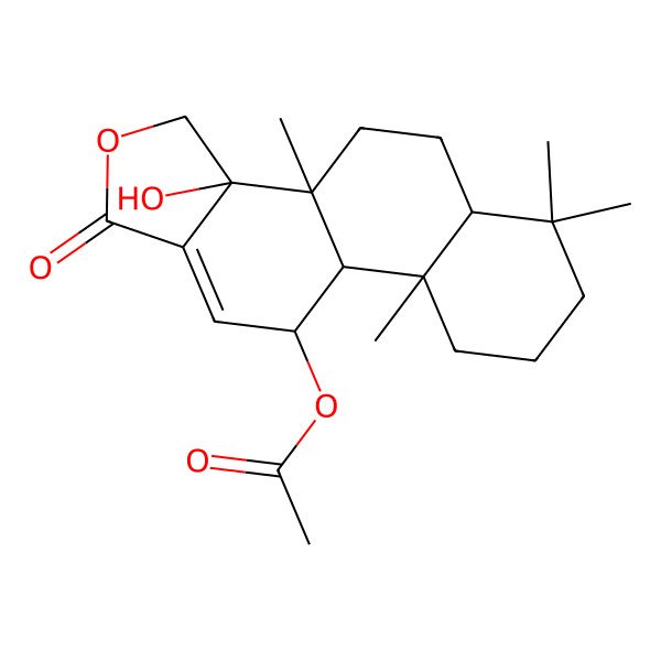 2D Structure of [(3aR,3bR,5aS,9aS,9bR,10S)-3a-hydroxy-3b,6,6,9a-tetramethyl-1-oxo-4,5,5a,7,8,9,9b,10-octahydro-3H-naphtho[2,1-e][2]benzofuran-10-yl] acetate