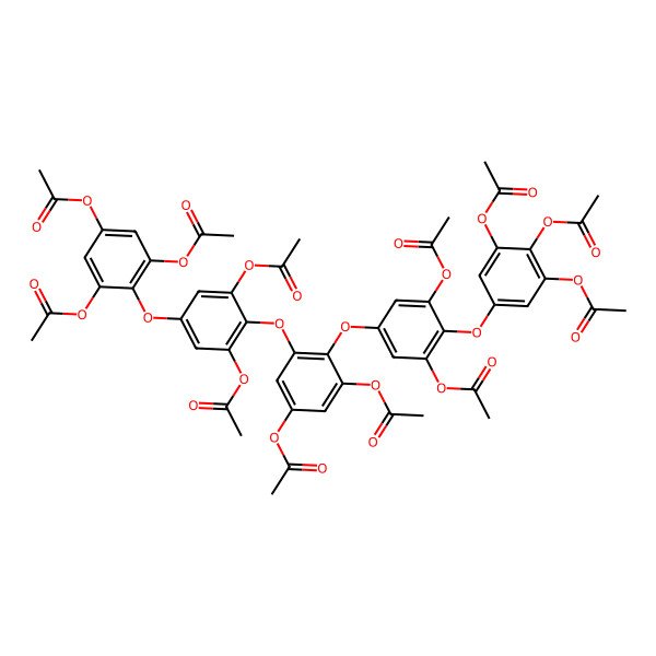 2D Structure of [3-Acetyloxy-5-[2,6-diacetyloxy-4-(2,4,6-triacetyloxyphenoxy)phenoxy]-4-[3,5-diacetyloxy-4-(3,4,5-triacetyloxyphenoxy)phenoxy]phenyl] acetate